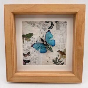Julie Alice Chappell Circuit board butterfly in wood frame